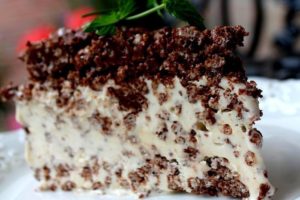 Nutella crunch ice cream cake