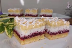 Lijena pita sa višnjama i kokosom